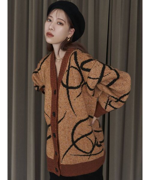 EMODA(エモダ)の「【GAB GAB×EMODA】ラインモチーフニット(ニット/セーター・レディース・カーキ/オレンジ・FREE)」の18枚目の写真