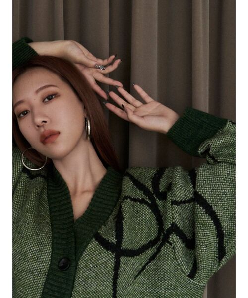 EMODA(エモダ)の「【GAB GAB×EMODA】ラインモチーフニット(ニット/セーター・レディース・カーキ/オレンジ・FREE)」の11枚目の写真