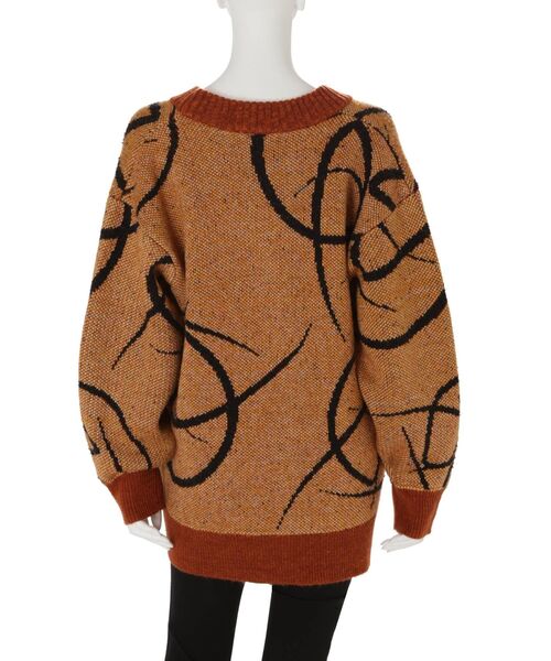 EMODA(エモダ)の「【GAB GAB×EMODA】ラインモチーフニット(ニット/セーター・レディース・カーキ/オレンジ・FREE)」の12枚目の写真