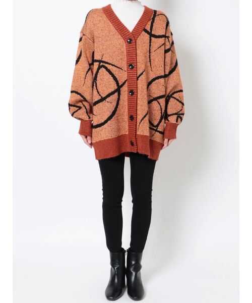 EMODA(エモダ)の「【GAB GAB×EMODA】ラインモチーフニット(ニット/セーター・レディース・カーキ/オレンジ・FREE)」の17枚目の写真
