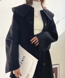 Futier land（フューティアランド）の「フェイクウールミドル丈ビッグカラーコート（その他アウター）」