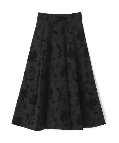 NATURAL BEAUTY BASIC（ナチュラルビューティーベーシック）の「フロッキーボリュームスカート（スカート・レディース・ベージュ/ブラック・SMALL/MEDIUM）」の3枚目の写真