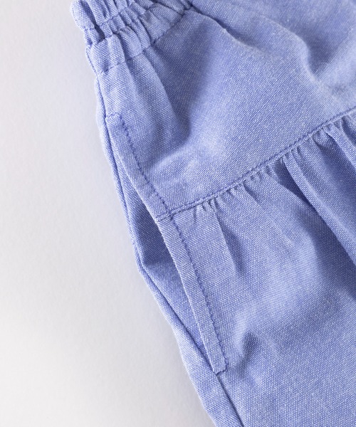 trois lapins kp(トロワラパンケーピー)の「ダンガリー キュロットパンツ(100~130)(その他パンツ・キッズ・ブルー/ライトオリーブ・100cm/110cm/120cm/130cm)」の4枚目の写真