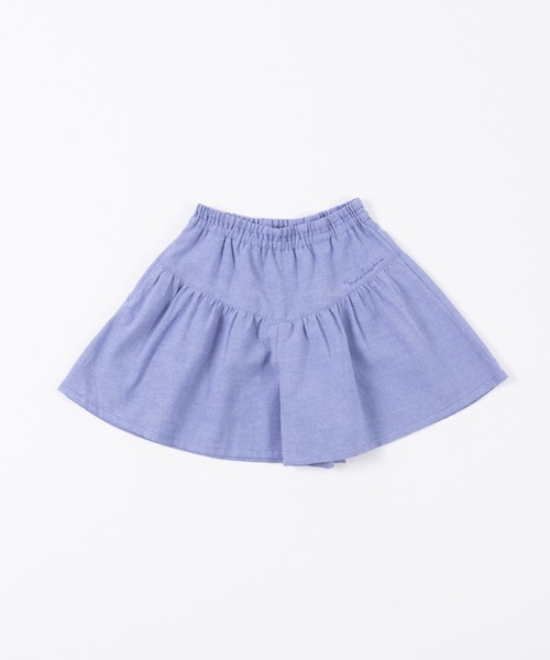 trois lapins kp(トロワラパンケーピー)の「ダンガリー キュロットパンツ(100~130)(その他パンツ・キッズ・ブルー/ライトオリーブ・100cm/110cm/120cm/130cm)」の9枚目の写真