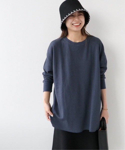 JOURNAL STANDARD relume（ジャーナルスタンダード　レリューム）の「《追加7》TCワッフルオーバーサイズロングスリーブTシャツ（Tシャツ/カットソー・レディース・チャコールグレー/ネイビー/ブルー/オートミール/ホワイト系その他/ベージュ系その他・FREE）」の16枚目の写真