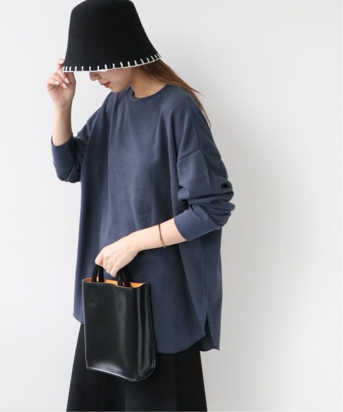 JOURNAL STANDARD relume（ジャーナルスタンダード　レリューム）の「《追加7》TCワッフルオーバーサイズロングスリーブTシャツ（Tシャツ/カットソー・レディース・チャコールグレー/ネイビー/ブルー/オートミール/ホワイト系その他/ベージュ系その他・FREE）」の10枚目の写真