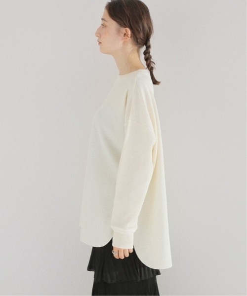 JOURNAL STANDARD relume（ジャーナルスタンダード　レリューム）の「《追加7》TCワッフルオーバーサイズロングスリーブTシャツ（Tシャツ/カットソー・レディース・チャコールグレー/ネイビー/ブルー/オートミール/ホワイト系その他/ベージュ系その他・FREE）」の11枚目の写真