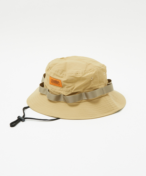 UNIVERSAL OVERALL（ユニバーサルオーバーオール）の「【UNIVERSAL OVERALL/ユニバーサルオーバーオール】コットンリップサファリハット アドベンチャーハット（ハット・メンズ・ブラック/カーキ/ベージュ・フリー）」の2枚目の写真