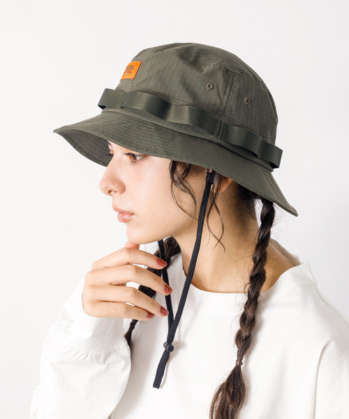 UNIVERSAL OVERALL（ユニバーサルオーバーオール）の「【UNIVERSAL OVERALL/ユニバーサルオーバーオール】コットンリップサファリハット アドベンチャーハット（ハット・メンズ・ブラック/カーキ/ベージュ・フリー）」の5枚目の写真