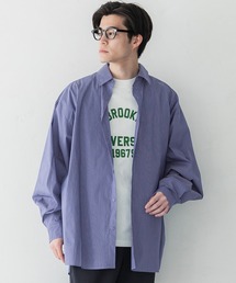 メンズ ストライプオーバーシルエットシャツ