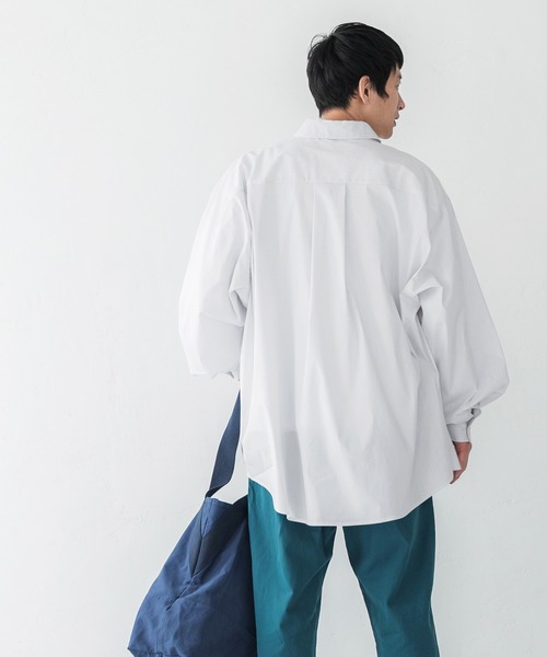 coca(coca)(コカ)の「メンズ ストライプオーバーシルエットシャツ(シャツ/ブラウス・メンズ・ホワイト/ネイビー・ONE SIZE)」の6枚目の写真