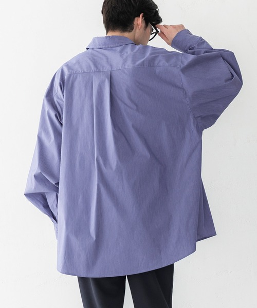 coca(coca)(コカ)の「メンズ ストライプオーバーシルエットシャツ(シャツ/ブラウス・メンズ・ホワイト/ネイビー・ONE SIZE)」の9枚目の写真