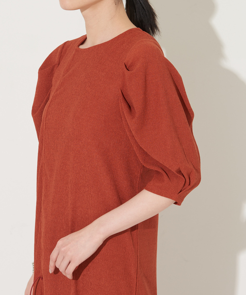 NOMINE（ノミネ）の「【前後着用可】2WAYドロストカットワンピース（ワンピース・レディース・ダークオレンジ/ブラック/ブルー/グリーン・フリー）」の14枚目の写真