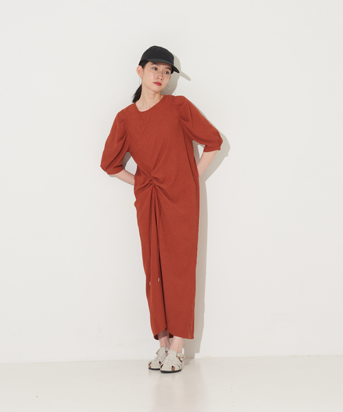 NOMINE（ノミネ）の「【前後着用可】2WAYドロストカットワンピース（ワンピース・レディース・ダークオレンジ/ブラック/ブルー/グリーン・フリー）」の17枚目の写真