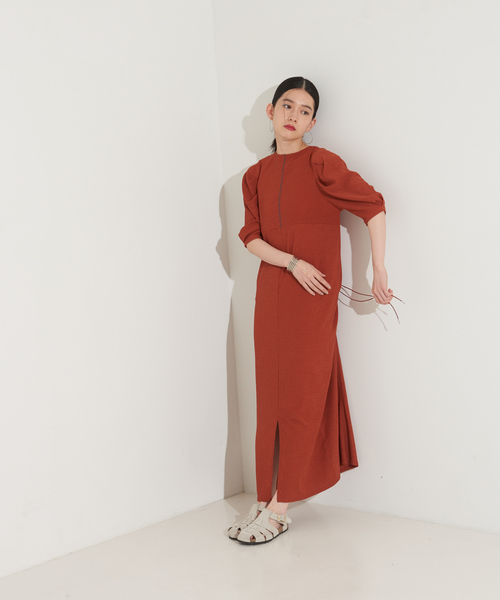 NOMINE（ノミネ）の「【前後着用可】2WAYドロストカットワンピース（ワンピース・レディース・ダークオレンジ/ブラック/ブルー/グリーン・フリー）」の20枚目の写真