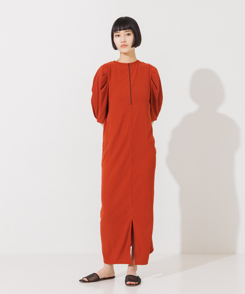 NOMINE（ノミネ）の「【前後着用可】2WAYドロストカットワンピース（ワンピース・レディース・ダークオレンジ/ブラック/ブルー/グリーン・フリー）」の21枚目の写真