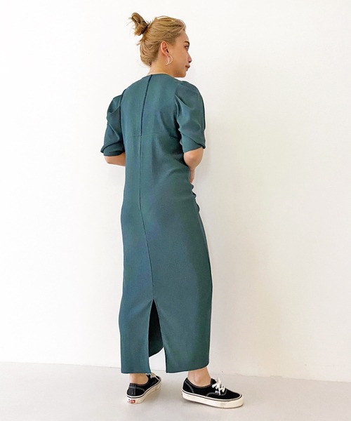 NOMINE（ノミネ）の「【前後着用可】2WAYドロストカットワンピース（ワンピース・レディース・ダークオレンジ/ブラック/ブルー/グリーン・フリー）」の6枚目の写真