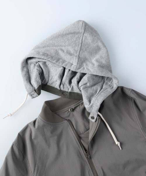 BACK NUMBER(バックナンバー)の「【BACK NUMBER】フードMA1(MA-1・メンズ・オリーブ・M/L/XL)」の7枚目の写真