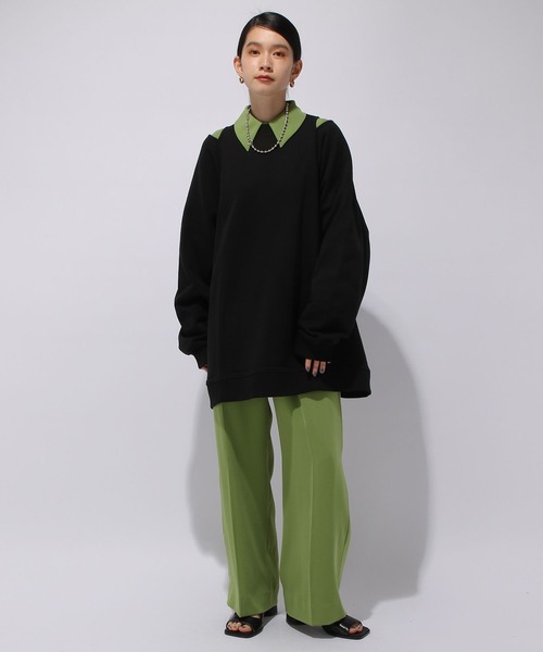 HARE（ハレ）の「TOROMIドルマンショートシャツ(HARE)（シャツ/ブラウス・レディース・パープル系その他/グリーン/ブラック/ホワイト/ブルー・FREE）」の11枚目の写真