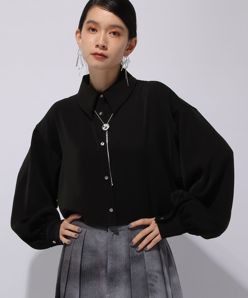 HARE（ハレ）の「TOROMIドルマンショートシャツ(HARE)（シャツ/ブラウス・レディース・パープル系その他/グリーン/ブラック/ホワイト/ブルー・FREE）」の12枚目の写真