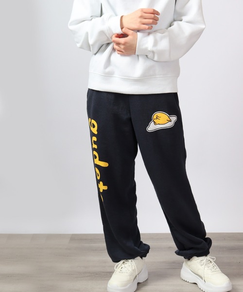 sanrio(サンリオ)の「sanrio キャラクター スウェット パンツ 裏毛(スウェットパンツ・レディース・オレンジ/ネイビー/パープル/ブラック/エメラルド/アイボリー/オートミール/サックスブルー・M/L/LL)」の1枚目の写真