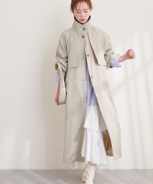 natural couture（ナチュラルクチュール）の「ステンカラーボリュームスリーブコート（その他アウター・レディース・ベージュ/カーキ/ベージュ系その他・FREE）」の16枚目の写真