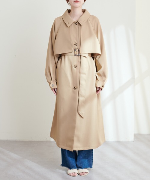 natural couture（ナチュラルクチュール）の「ステンカラーボリュームスリーブコート（その他アウター・レディース・ベージュ/カーキ/ベージュ系その他・FREE）」の11枚目の写真