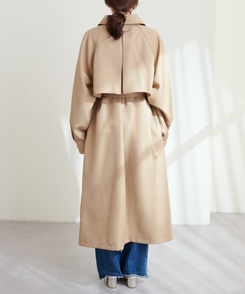 natural couture（ナチュラルクチュール）の「ステンカラーボリュームスリーブコート（その他アウター・レディース・ベージュ/カーキ/ベージュ系その他・FREE）」の7枚目の写真