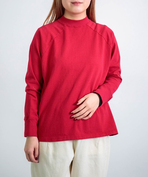 tシャツ 「D.M.G / ディーエムジー」 14/1BD天竺 ラグランロングTシャツ レディース D.M.G / ディーエムジー] 14/1BD天竺 ラグランロングTシャツ