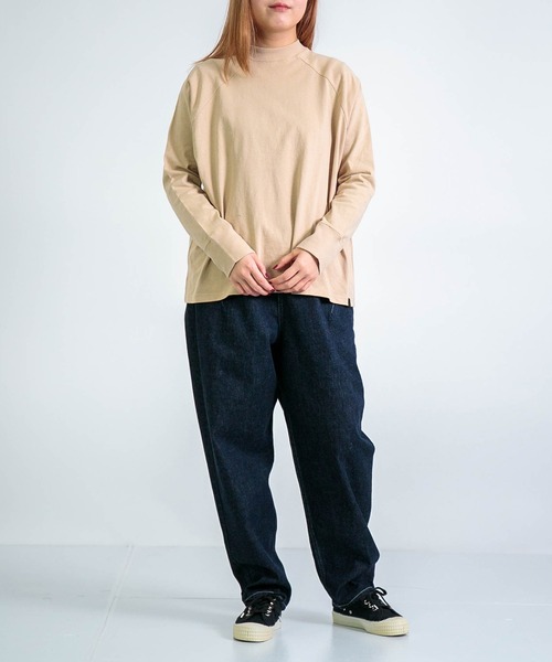 tシャツ 「D.M.G / ディーエムジー」 14/1BD天竺 ラグランロングTシャツ レディース D.M.G / ディーエムジー] 14/1BD天竺 ラグランロングTシャツ
