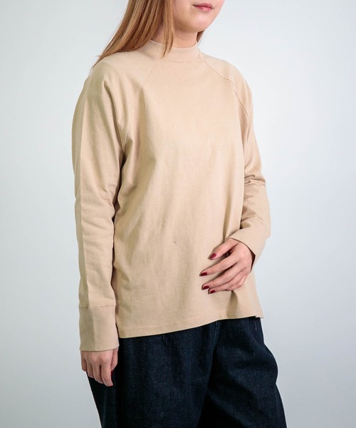 D.M.G.（ドミンゴ）の「[D.M.G / ディーエムジー] BD天竺 ラグランロングTシャツ（Tシャツ/カットソー・レディース・ブラック/ホワイト/ネイビー/イエロー/ベージュ/パープル/ブルー/レッド/ライトグレー・FREE）」の22枚目の写真