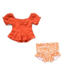 BREEZE | 【UVカット】パフスリーブセパレート水着(水着)