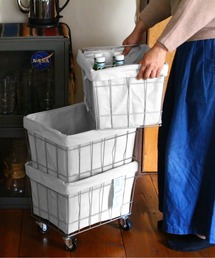 BRID | .ブリッド スタッキングバスケット 3段 収納 / BRID STACKING BASKET with CASTER WASHABLE COVER［03］(収納グッズ)