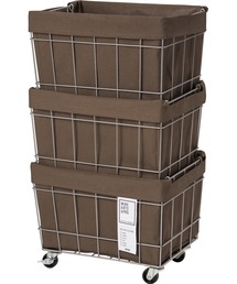 BRID（ブリッド）の「.ブリッド スタッキングバスケット 3段 収納 / BRID STACKING BASKET with CASTER WASHABLE COVER［03］（収納グッズ）」