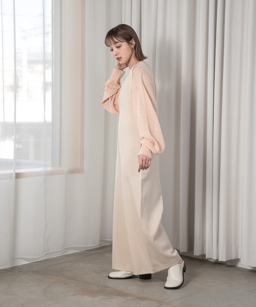 Amiur(エミレ)の「2way stitch combinaison(サロペット/オーバーオール・レディース・ブラック/アイボリー・S/M)」の20枚目の写真