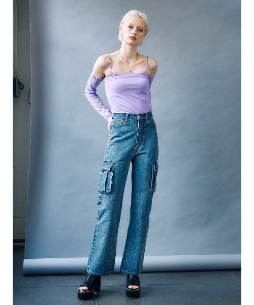 ENVYM（アンビー）の「カーゴDENIMPT（デニムパンツ・レディース・ブルー・SMALL/MEDIUM）」の18枚目の写真