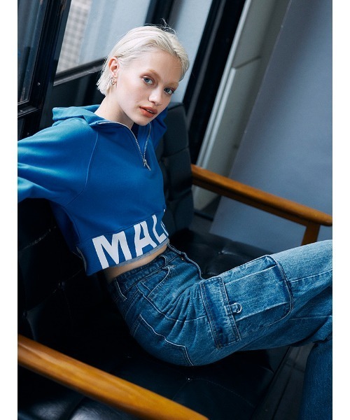 ENVYM（アンビー）の「カーゴDENIMPT（デニムパンツ・レディース・ブルー・SMALL/MEDIUM）」の4枚目の写真