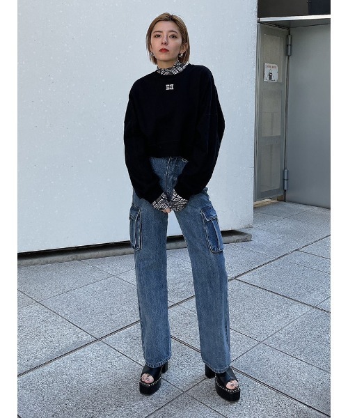ENVYM（アンビー）の「カーゴDENIMPT（デニムパンツ・レディース・ブルー・SMALL/MEDIUM）」の13枚目の写真