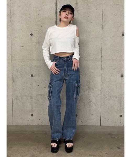 ENVYM（アンビー）の「カーゴDENIMPT（デニムパンツ・レディース・ブルー・SMALL/MEDIUM）」の21枚目の写真