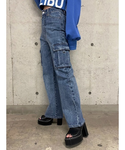 ENVYM（アンビー）の「カーゴDENIMPT（デニムパンツ・レディース・ブルー・SMALL/MEDIUM）」の14枚目の写真