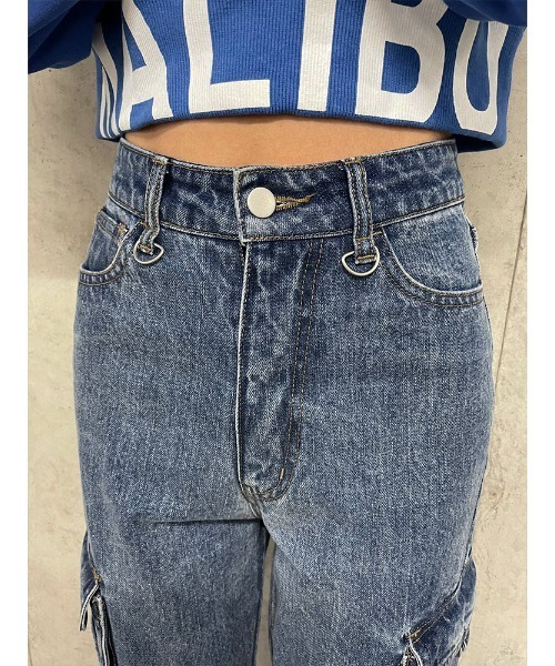 ENVYM（アンビー）の「カーゴDENIMPT（デニムパンツ・レディース・ブルー・SMALL/MEDIUM）」の22枚目の写真