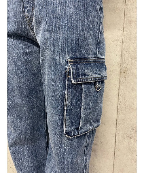 ENVYM（アンビー）の「カーゴDENIMPT（デニムパンツ・レディース・ブルー・SMALL/MEDIUM）」の6枚目の写真