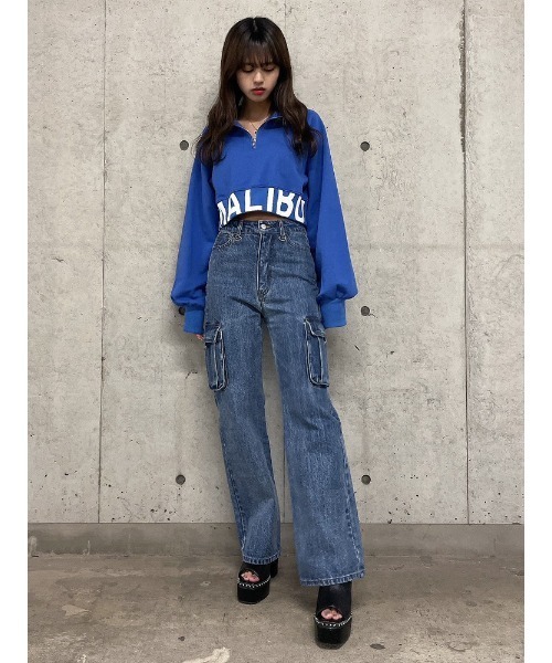 ENVYM（アンビー）の「カーゴDENIMPT（デニムパンツ・レディース・ブルー・SMALL/MEDIUM）」の3枚目の写真