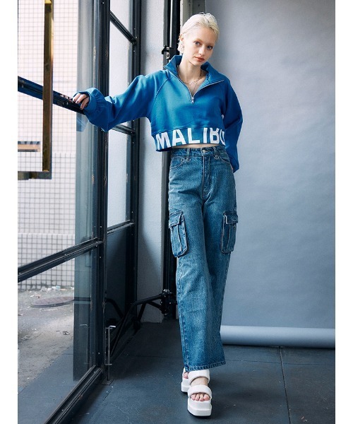 ENVYM（アンビー）の「カーゴDENIMPT（デニムパンツ・レディース・ブルー・SMALL/MEDIUM）」の9枚目の写真