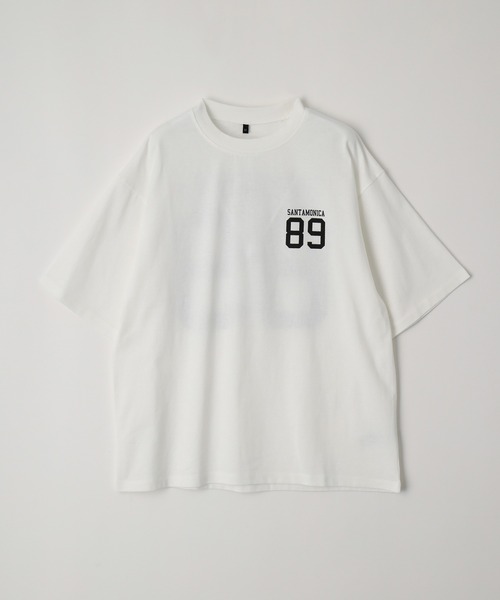coca（coca）（コカ）の「メンズナンバリングプリントTシャツ（Tシャツ/カットソー・メンズ・ホワイト/ネイビー/オレンジ/チャコール・M/L/XL）」の2枚目の写真