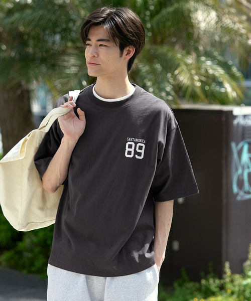 coca（coca）（コカ）の「メンズナンバリングプリントTシャツ（Tシャツ/カットソー・メンズ・ホワイト/ネイビー/オレンジ/チャコール・M/L/XL）」の13枚目の写真