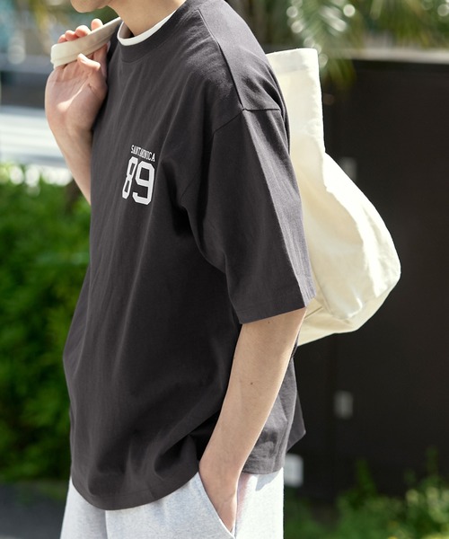 coca（coca）（コカ）の「メンズナンバリングプリントTシャツ（Tシャツ/カットソー・メンズ・ホワイト/ネイビー/オレンジ/チャコール・M/L/XL）」の10枚目の写真