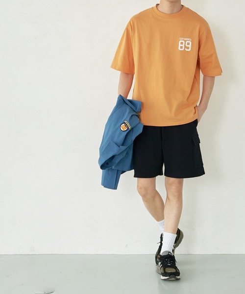 coca（coca）（コカ）の「メンズナンバリングプリントTシャツ（Tシャツ/カットソー・メンズ・ホワイト/ネイビー/オレンジ/チャコール・M/L/XL）」の9枚目の写真