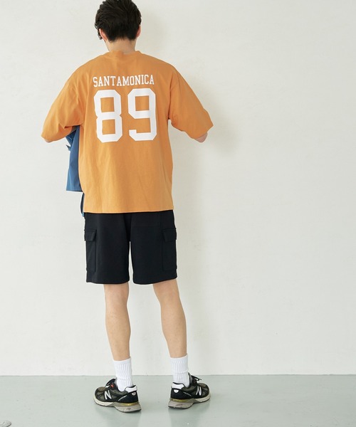 coca（coca）（コカ）の「メンズナンバリングプリントTシャツ（Tシャツ/カットソー・メンズ・ホワイト/ネイビー/オレンジ/チャコール・M/L/XL）」の8枚目の写真