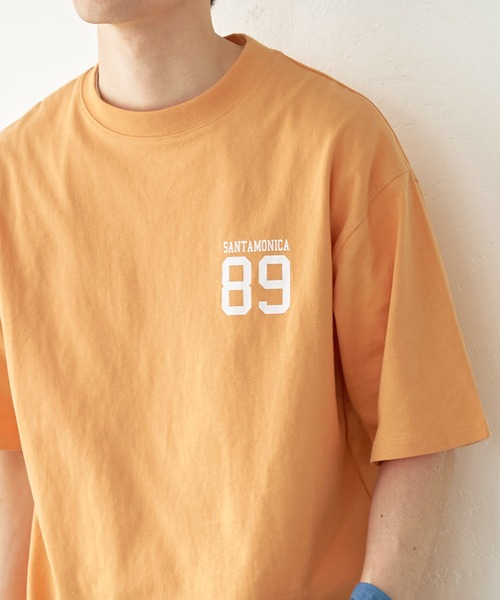 coca（coca）（コカ）の「メンズナンバリングプリントTシャツ（Tシャツ/カットソー・メンズ・ホワイト/ネイビー/オレンジ/チャコール・M/L/XL）」の7枚目の写真